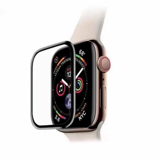 Fusion Nano 9H aizsargstikls pilnam ekrānam Apple Watch 4 | 5 40 mm melns