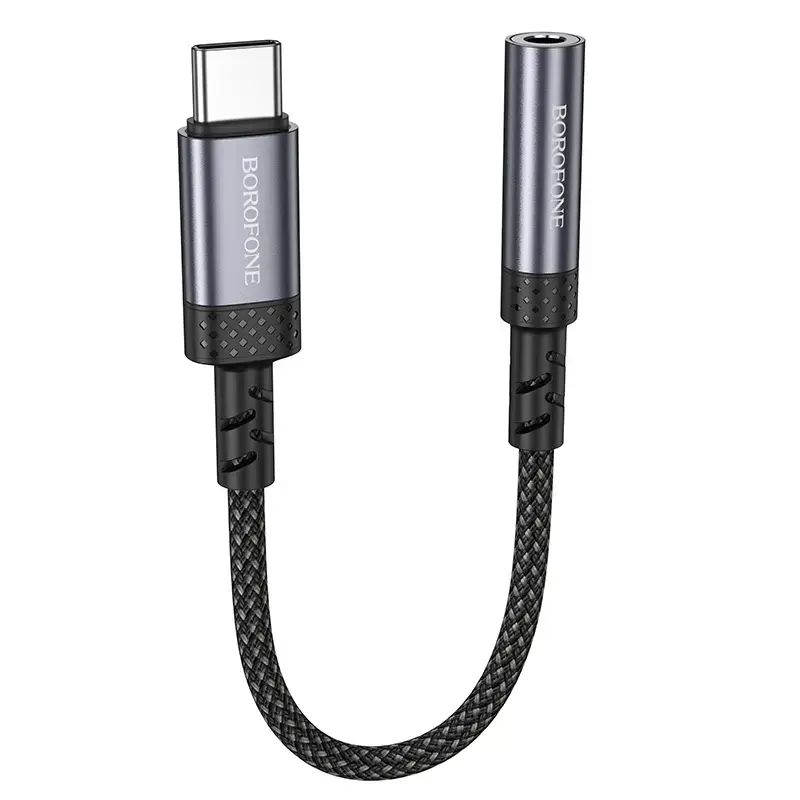 Borofone Adapter BV24 Graceful - Type C to jack 3,5mm - grey