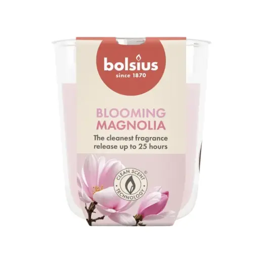Svece arom. stikla gl. True Scents Ø80x73mm magnolia 