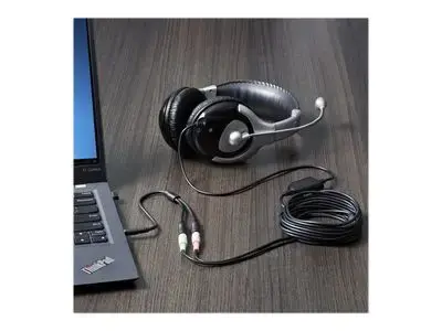 StarTech.com 4 Position to 2x 3 Position 3.5mm Headset Splitter Adapter - headset splitter - 20 cm
