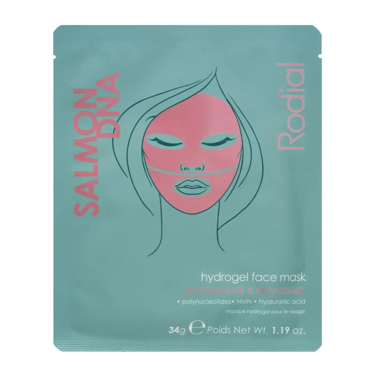 Rodial, Salmon DNA Hydrogel Face Mask, Hydrating, Gel Mask, For Face, 34 g