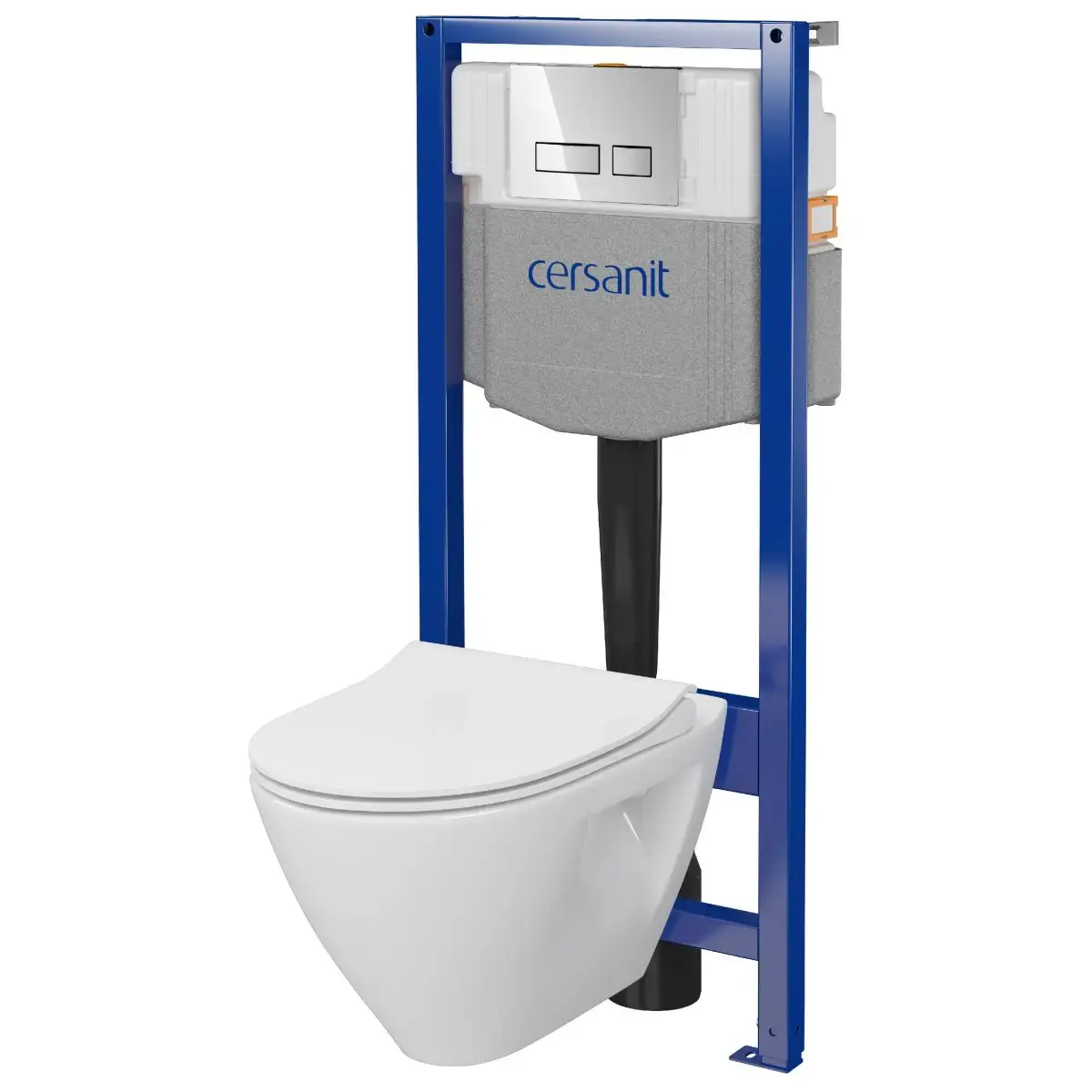 Cersanit Built-in toilet Mille, frame, toilet bowl, button