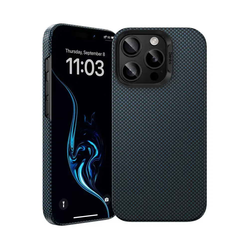 Benks Magnetic Armor Tint Kevlar 1000D (S065) for Iphone 16 Pro blue
