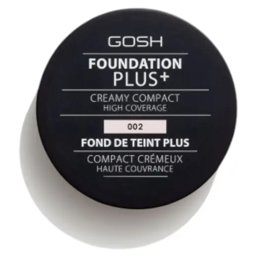 Gosh, Foundation Plus+, Full Coverage, Cream Foundation, 002, Ivory, 9 g *Tester