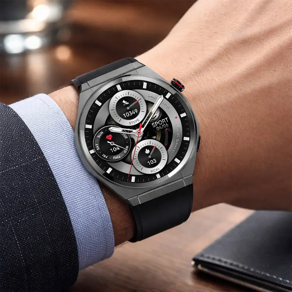 Blavec Smartwatch U-02 Kenzo HD AMOLED Voice Call (SWU0-B) czarny + 1 pasek