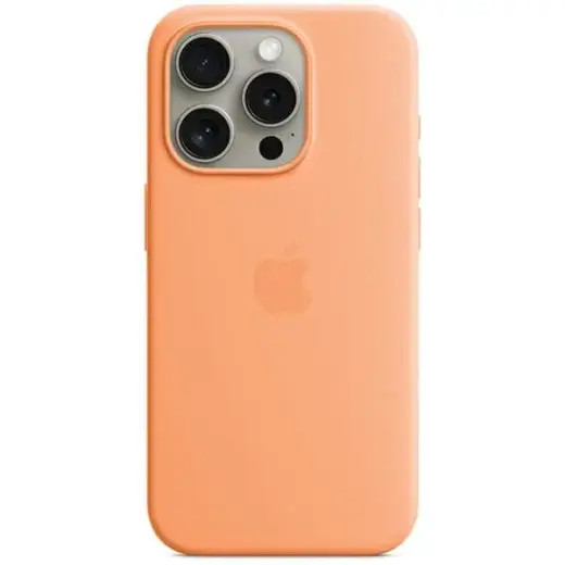 APPLE iPhone 15 Pro Max Silicone Case with MagSafe - Orange Sorbet
