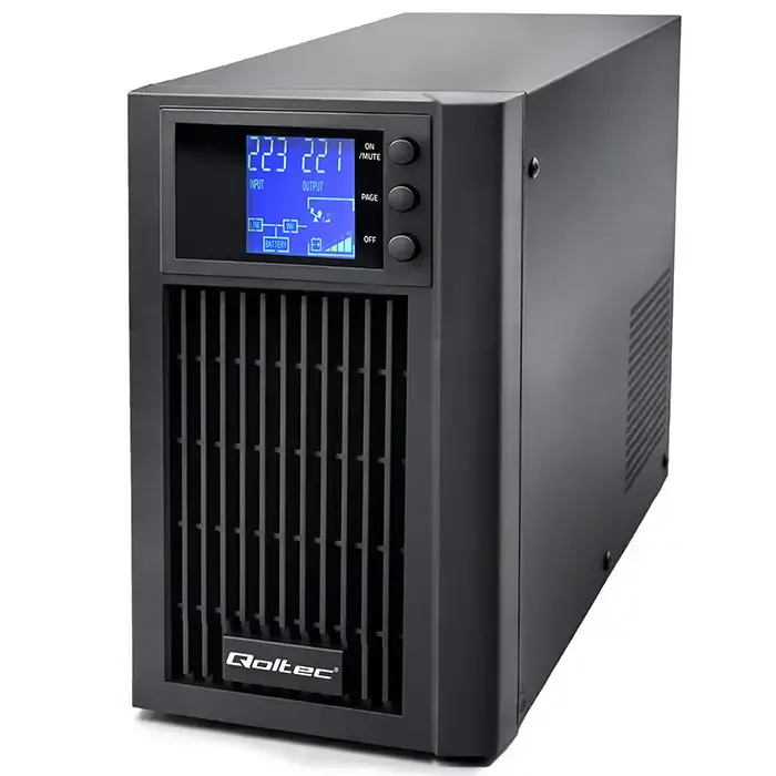 Qoltec Pure Sine Wave UPS Emergency Power Supply | 3kVA | 2400W | AVR | LCD
