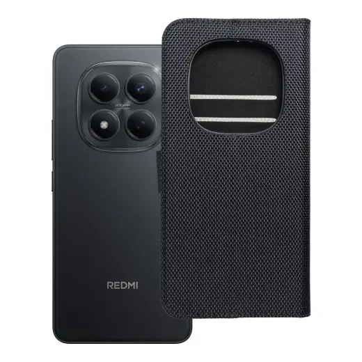 Flip case for Xiaomi Redmi NOTE 15 PRO 4G 4Card RFID anti-theft tech fabric black