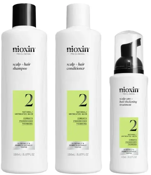 Nioxin System 2 - Kit - Natural Hair Treatment with Advanced Weakening 3 U