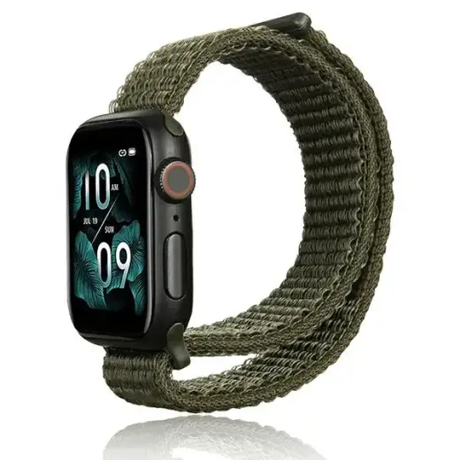 Beline nutikella rihm Apple Watch (38/40/41 mm) jaoks | nailonist | roheline
