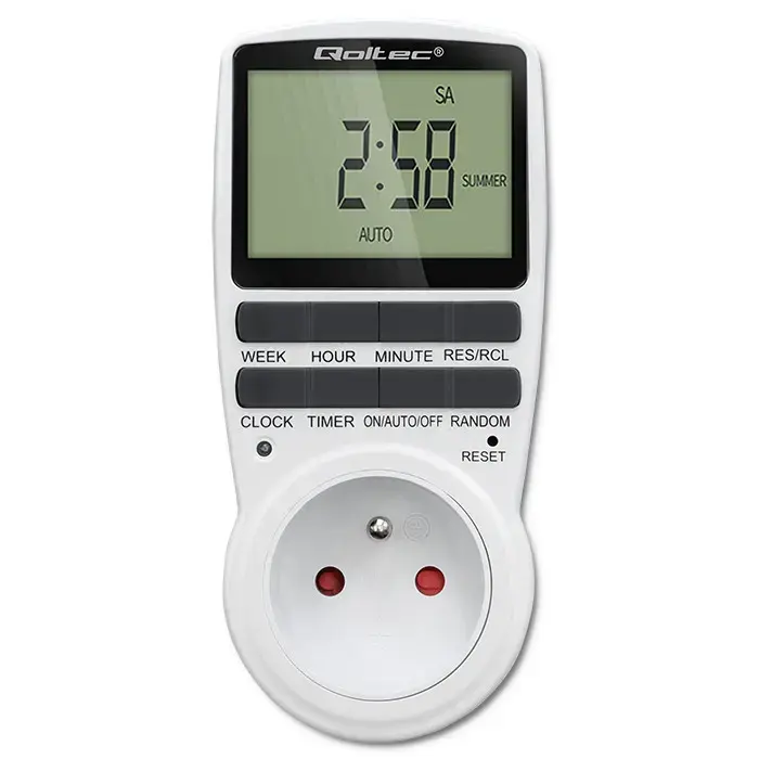 Qoltec Electronic Timer PC0628 | 3680W | 16A | LCD