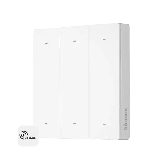 Belaidis sieninis jungiklis, valdomas RF, Sonoff R5W