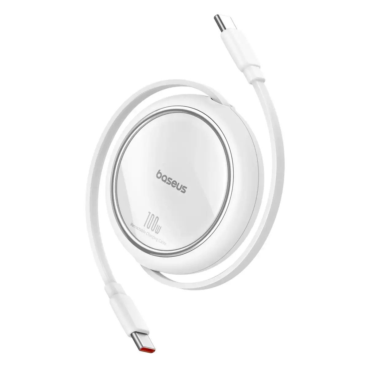 Baseus Free2Draw Mini datu pārraides un uzlādes vads | USB-C uz USB-C | 100W | 1m | balts