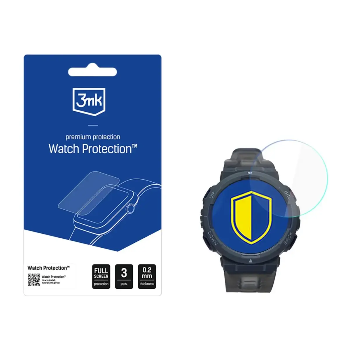 Smartwatch screen protector 3mk Watch Protection FlexibleGlass for Amazfit Active Edge