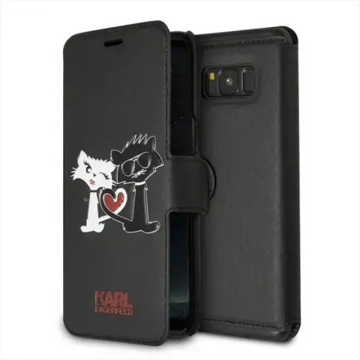Karl Lagerfeld KLFLBKS8CL1BK S8 G950 black|czarny book Choupette in love