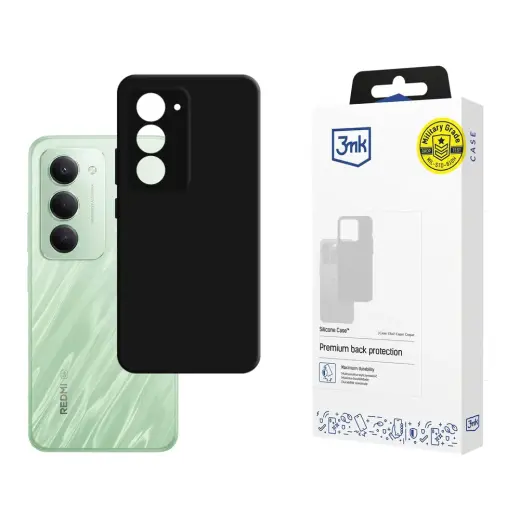 3mk Silicone Case for Xiaomi Redmi 15 4G / 15 5G - Black