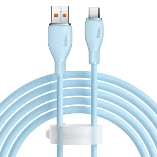 Baseus Pudding datu pārraides un uzlādes vads | USB-A uz USB-C | 100W | 2m | zils