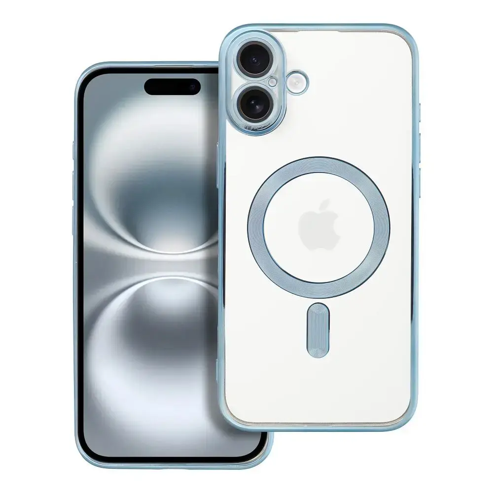Case for iPhone 16 PLUS Electro Mag Cover compatible with MagSafe blue