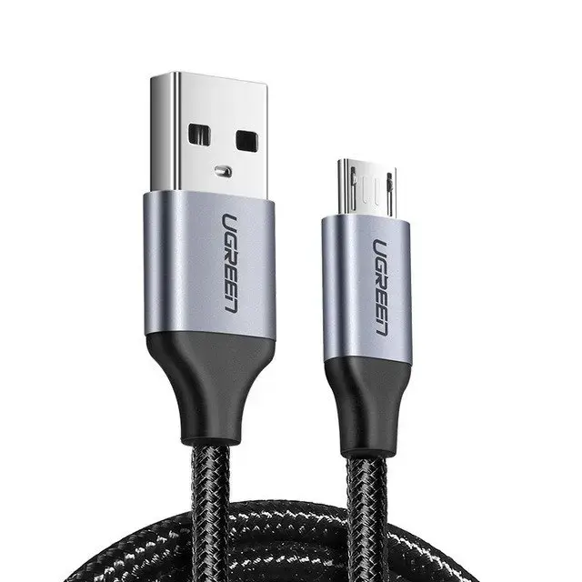UGREEN Кабель micro USB QC 3.0 2.4A 1.5m (60147) (черный)