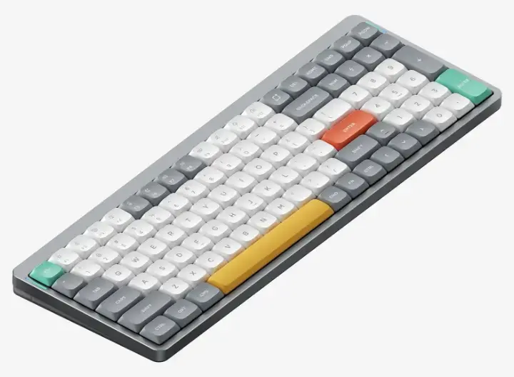 Nuphy - Air96 V2 Wireless Mechanical Keyboard - Slim  Lunar Gray  Red