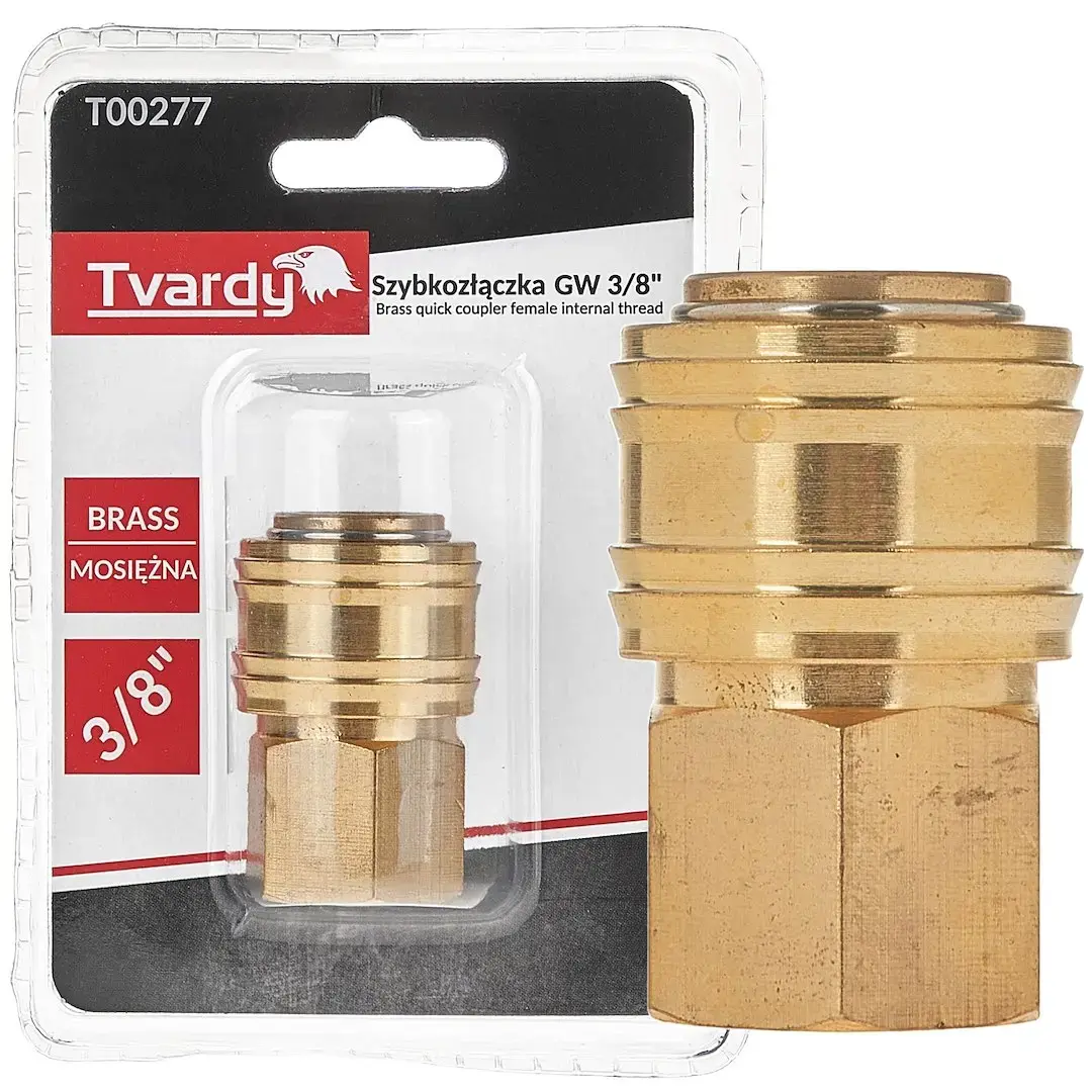 Brass quick coupler socket, female thread 3/8"