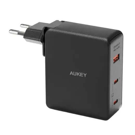Aukey PA-B7O зарядное устройство | 140W | GaN | USB-A, USB-C | черное