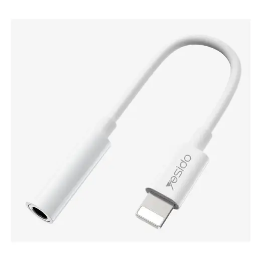 YESIDO AUDIO CABLE YAU31 LIGHTNING/3,5mm AUX FEMALE 12CM WHITE