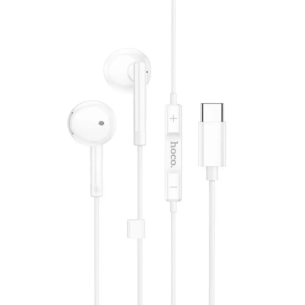 Wire earphones USB C Hoco M95 white