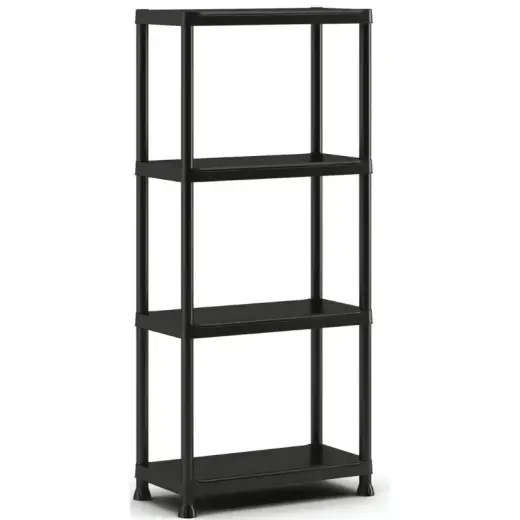 4-tasandiline riiul Riiul 60 4 riiuliga 60x30x135cm must