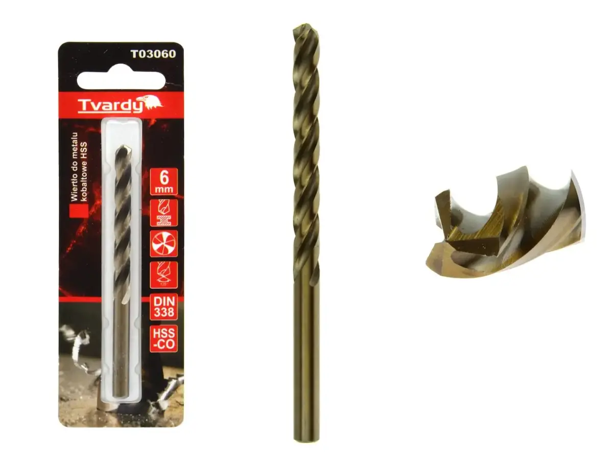 HSS Cobalt Drill Bit M35, 3-Flute, 6 mm