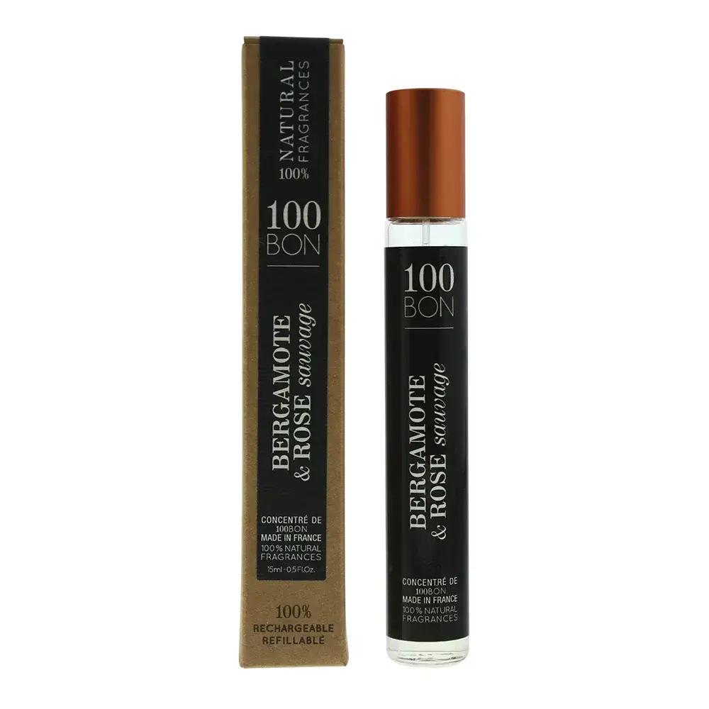 100 Bon, Bergamote & Rose Sauvage, Eau De Parfum, Unisex, Refillable, 10 ml