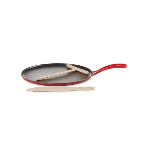 Čuguna pankūku panna Ø27cm sarkana