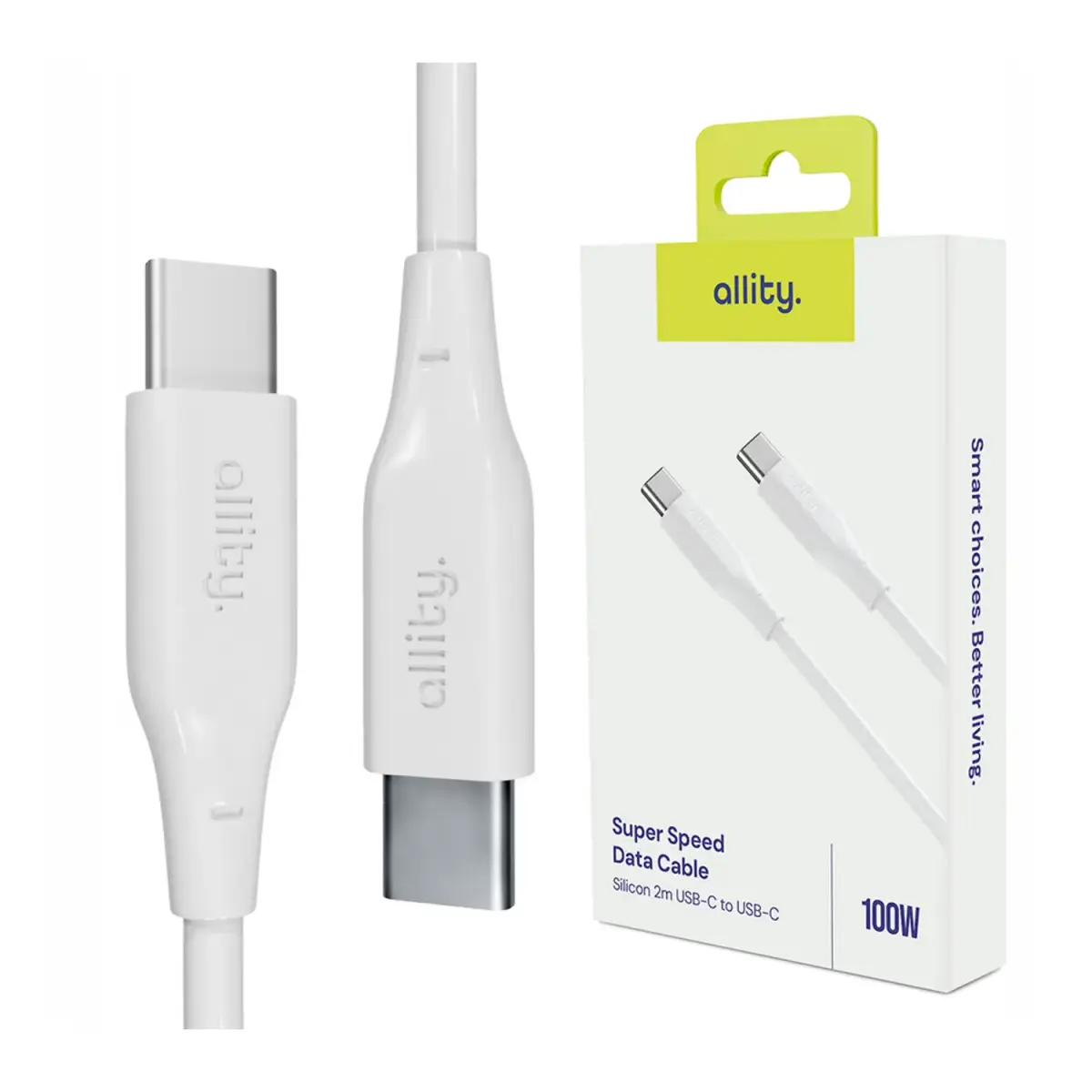Allity cable AUC-02 USB-C - USB-C 2.0 m 100W white