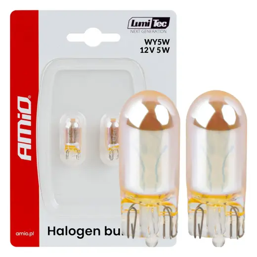 Halogen bulbs WY5W 12V5W LumiTec AMBER CHROME 2 pcs. AMIO-04626