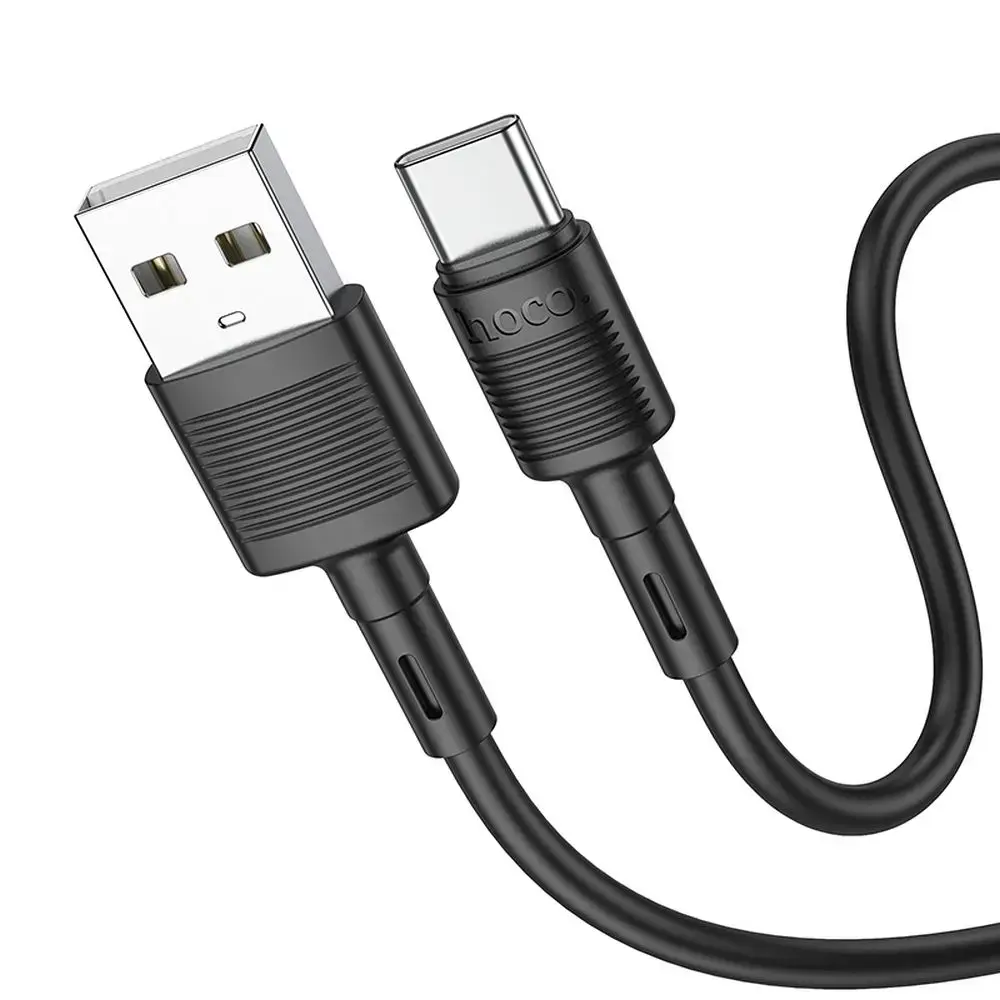 Hoco X83 datu pārraides un uzlādes vads | USB-A uz USB-C | 15W | 1m | melns