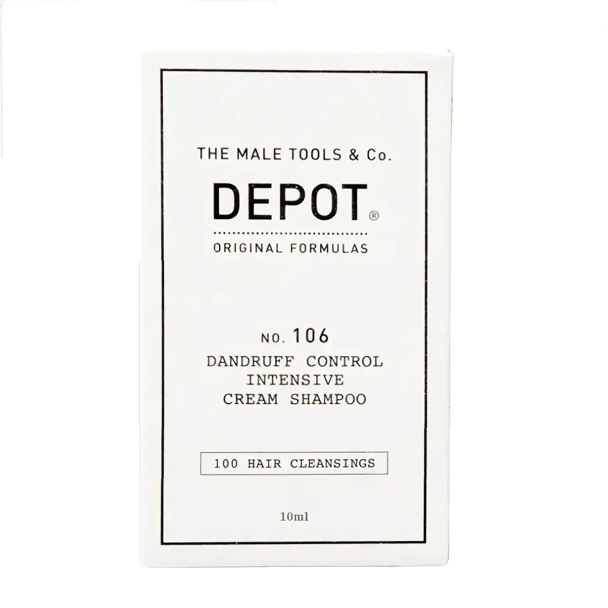 Depot, 100 Hair Cleansing No. 106, Pro-Vitamin B5, Hair Shampoo, Anti-Dandruff, 10 ml