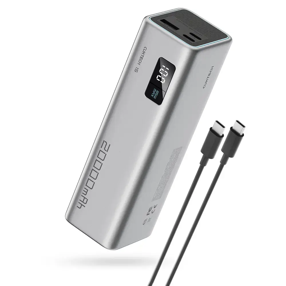 Внешний аккумулятор (powerbank) Cuktech CUKP200XGLGR | 20 000 мА·ч | 100 Вт | USB-C, USB-A | серый