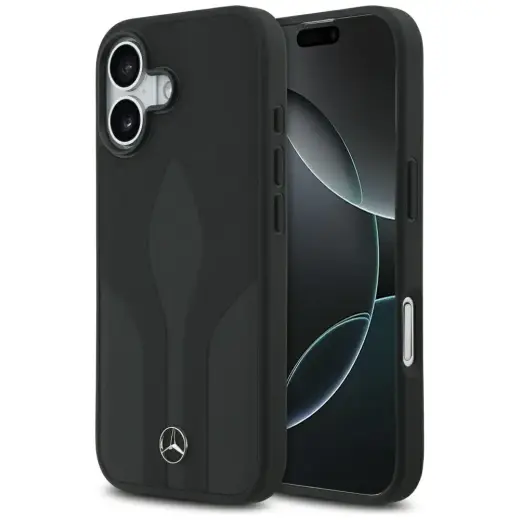Mercedes Leather The Move phone case with MagSafe support for iPhone 17 black