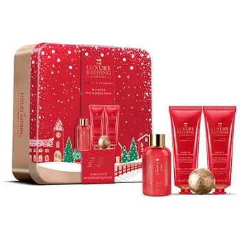 "Winter Body Care Set in a Tin ( Fík & Brusinka ) - Gift body care set in a tin box."