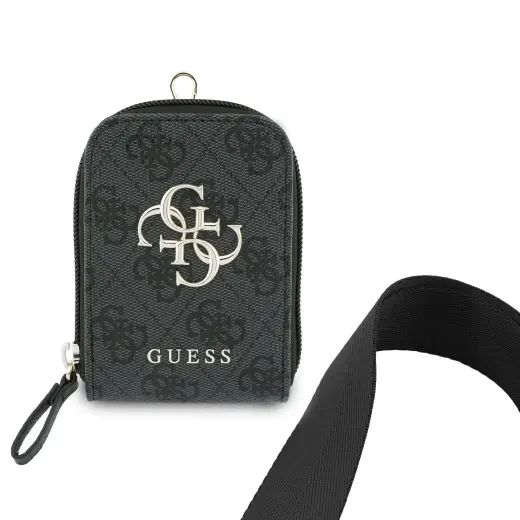 Guess Crossbody Strap PU 4G Metal Logo + Purse Black