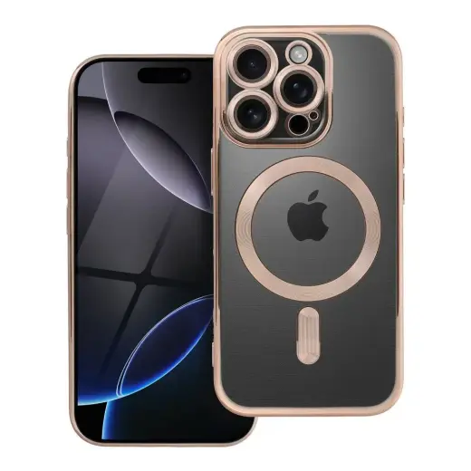 Electro Mag telefono dėklas su MagSafe palaikymu iPhone 16 Pro rudas