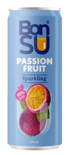 Gāzēts atspirdzinošs marakujas sulas dzēriens BONSU, 330 ml (DEP)