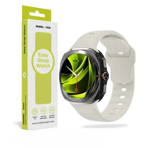 Mobile Origin Easy Strap Silicone Galaxy Watch Ultra 47mm Starlight