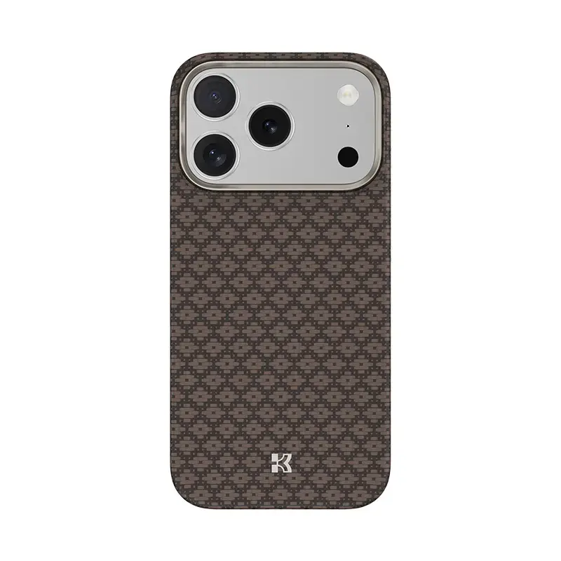Benks Magnetic Armor Air Armor Grid Kevlar Metal Frame 600D maciņš telefonam iPhone 17 Pro Max zelta krāsā