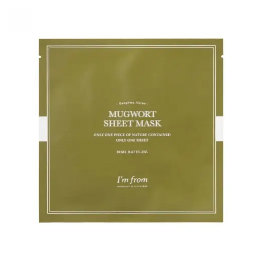 I'm From, Mugwort, Revitalizing, Hydrating, Sheet Mask, For Face, 20 ml