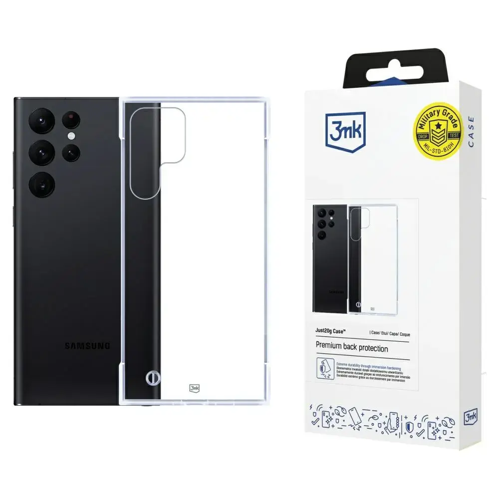 3MK Just20g Clear Case for Samsung Galaxy S22 Ultra 5G