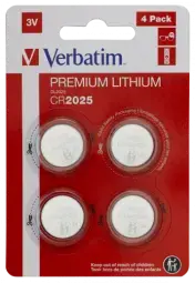 Baterijas Verbatim CR2025 Premium Lithium 4-Pack