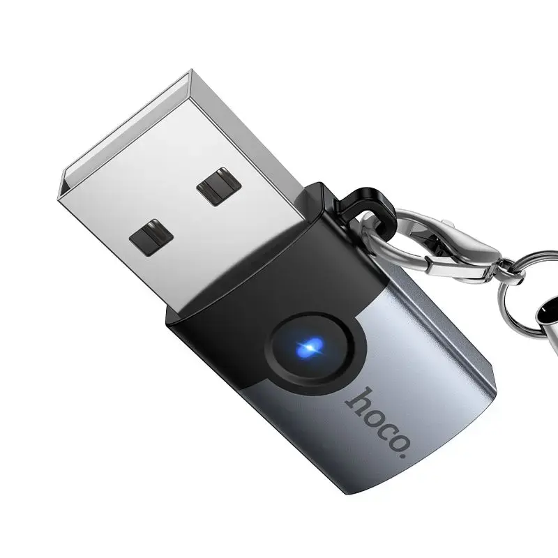 Adapter OTG USB A to USB C Hoco UA46B gray