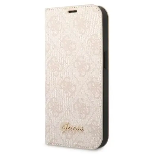Guess PC|TPU 4G Metal Camera Outline knyginio tipo dėklas iPhone 14 Pro Max rožinis