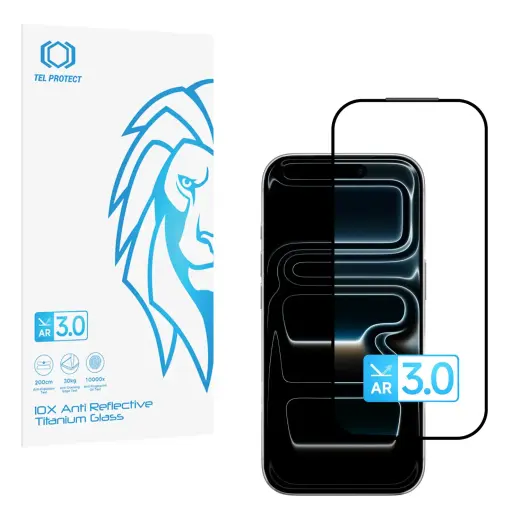 Tel Protect 10X AR 3.0 AntiReflective Titanium karastatud kaitseklaas telefonile iPhone 17 Pro